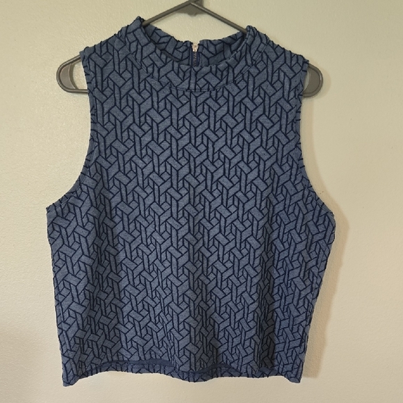 Anthropologie 9-h15 Blue Textured Sweater Tank Size Large - Picture 1 of 8